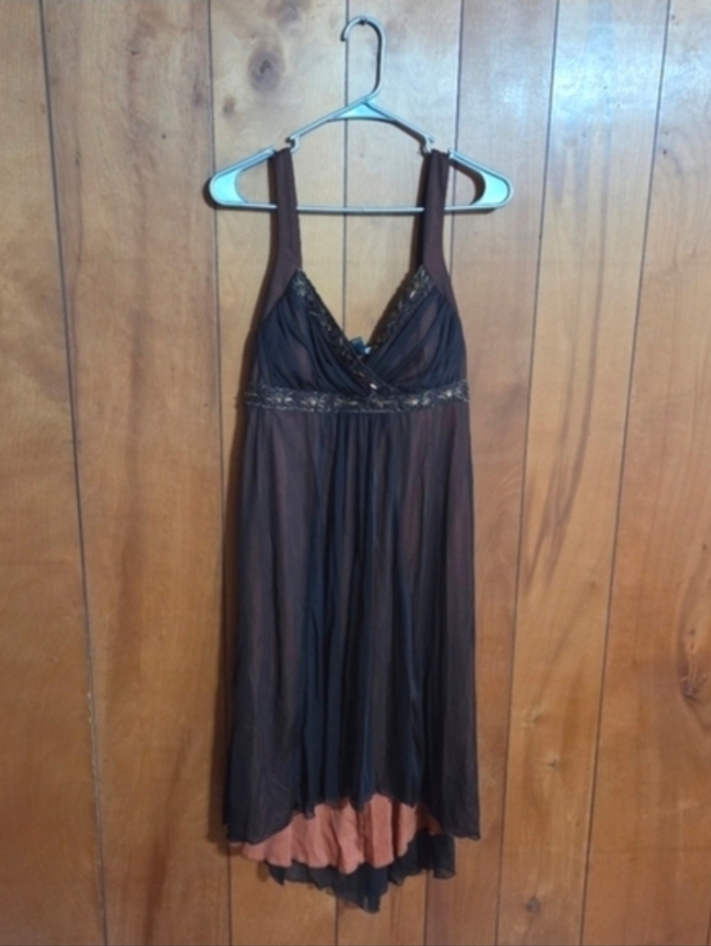 Jodi Kristopher Vintage 90s Witchy Cottagecore Brown Dress Size Large Halloween